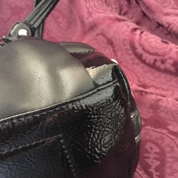 Wilsons Leather Black Faux/Patent Leather Bag NWOT - Picture 5 of 8